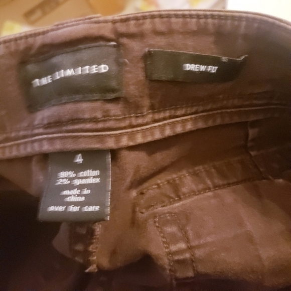 The Limited Drew Fit Brown Chino Shorts Women's 4 Flat Front Pockets Summer EUC - Picture 6 of 7